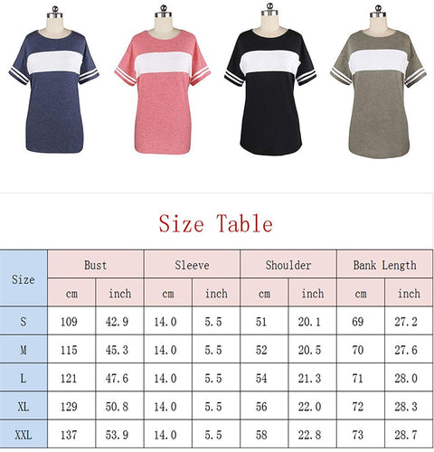 Women's Color Block Striped Long Sleeve Shirt Side Split High Low Hem Casual Pullover Tunic Tops