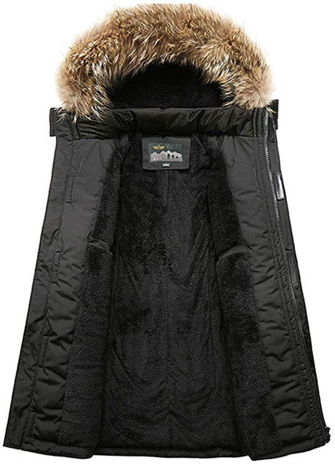 Men's Fashion Camouflage Cotton Jacket Classic Winter Warm Hooded Parka Jacket