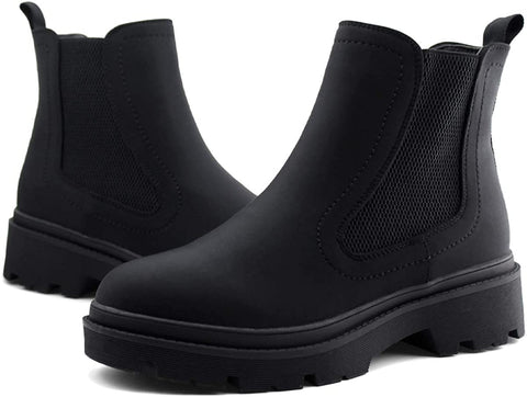 Women Lycra Chelsea Boots Low Heel Elastic Ankle Boots