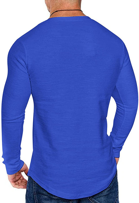 Men 2 Pack Muscle Fitted T Shirt Gym Workout Athletic Long Sleeves Tee