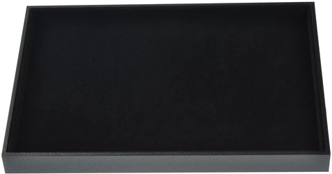Ginasy Black Velvet Stackable Jewelry Tray Showcase Display(Jewelry Showcase 2PCS)