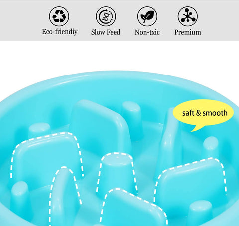 XZQTIVE Medium Maze Dog Bowl Interactive Slow Feeder Dog Bowls Anti Fast Eating Puzzle Bowl for Dogs