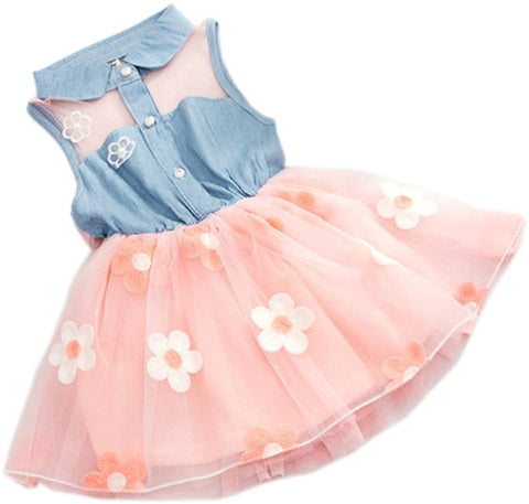 MINKIDFASHION Baby Girl Dress 1-4 Years Flower Princess Wedding Party Dresses