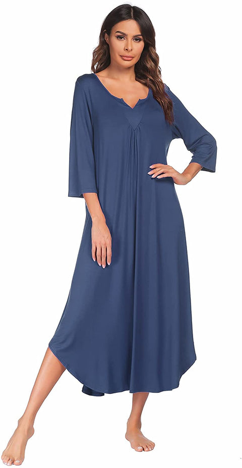 Women's 3/4 Sleeve Lounge Dress