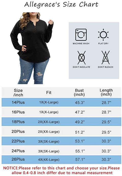 Women Plus Size Tops Lightweight Fall Long Sleeve Knit Sweatshirts Warm Cozy Casual Henley Shirts