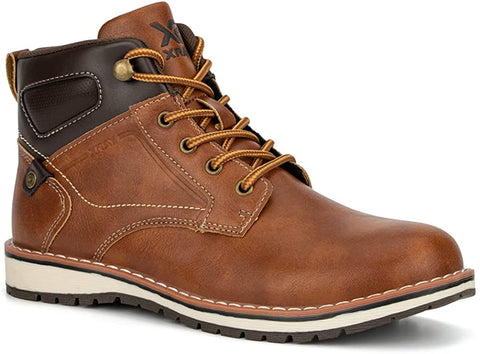 X RAY Footwear Ricky Boy’s Fashion, Classic Faux Combat Leather Ankle-High Boots, Round toe, Thermoplastic rubber Outsole