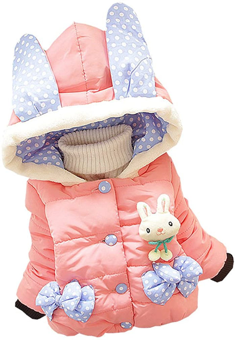 Baby Girls Winter Autumn Warm Rabbit Jacket Coat