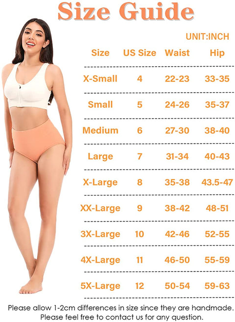 POKARLA Womens Cotton Underwear Postpartum Recovery C Section High Waisted Panties 5-Pack