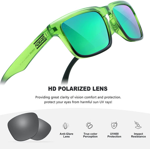 Polarized Sunglasses for Men Women Square Driving Sun Glasses 100% UV Protection