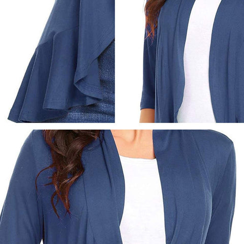 Women's Open Front 3/4 Sleeve Cardigans
