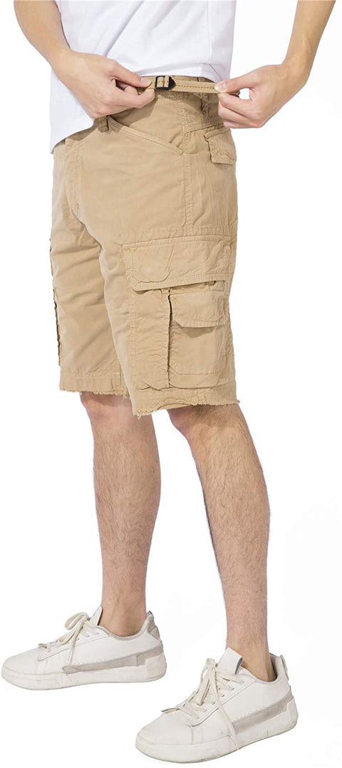 DGWZ Mens Cargo Shorts Outdoor Casual Slim Fit Hiking Stretch  Multi Pocket Shorts for Men