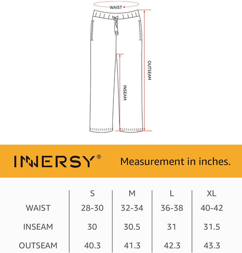 INNERSY Men's Soft Cotton Pajama Pants with Pockets Lightweight Sleepwear Bottoms 2-Pack