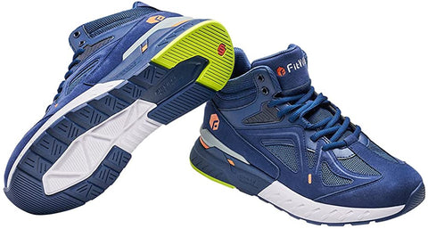 FitVille Men's Wide Sneakers High-top Basketball Shoes Supportive Walking Shoes with Extra Wide Toe Box for Flat Feet
