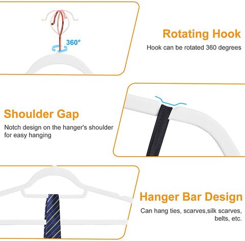 BAGAIL Pack of 100 Velvet Hangers
