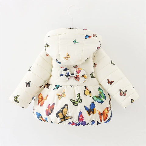 Baby Girls Winter Autumn Warm Butterfly Little Kids Toddler Jacket Coat