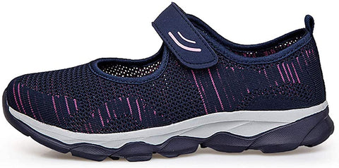 FitVille Slip On Shoes for Women Slipon Walking Shoes Lightweight Breathable Synthetic Fabric Soft Memory Foam Sole for Indoor Outdoor