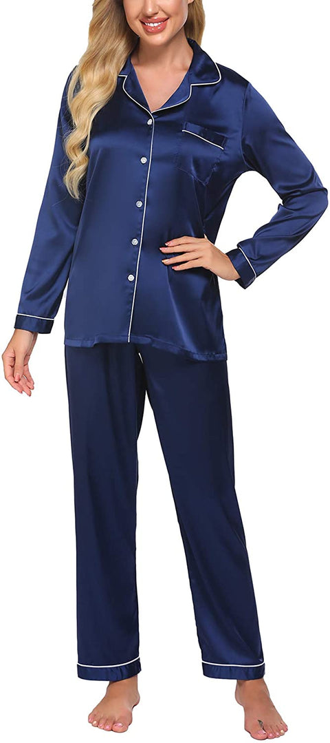 7pcs Silk Pajamas Gift Set Women