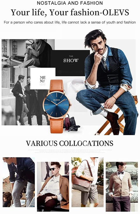 Men's Ultra Thin Casual Quartz Watch
