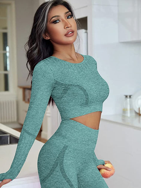 Women's   Seamless Workout Yoga Outfits  2 Pieces  ▲ Women's   Seamless Workout Yoga Outfits  2 Pieces