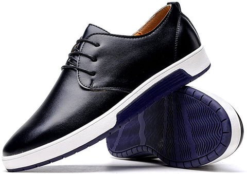 konhill Men's Casual Oxford Shoes - Breathable Dress Shoes Loafers Lace-up Flat Sneakers