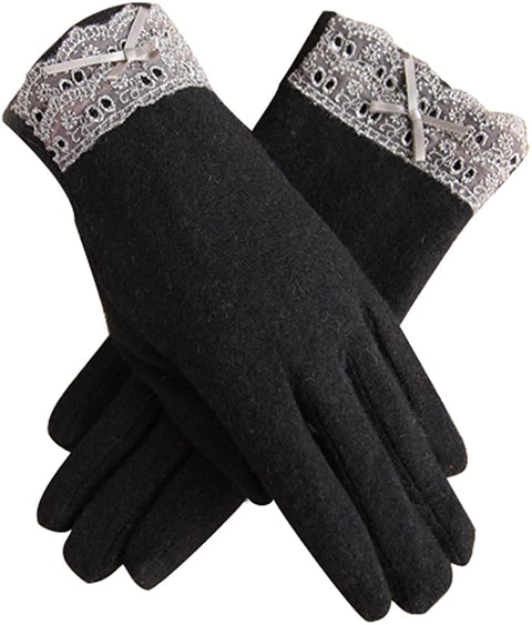 Women's Thinsulate Insulation Elegant Warm Fleece Lined Gloves
