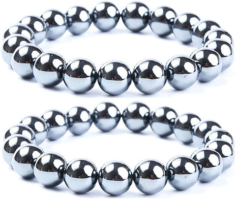 Hematite Magnetic Natural Healing Stones Elastic Bracelet