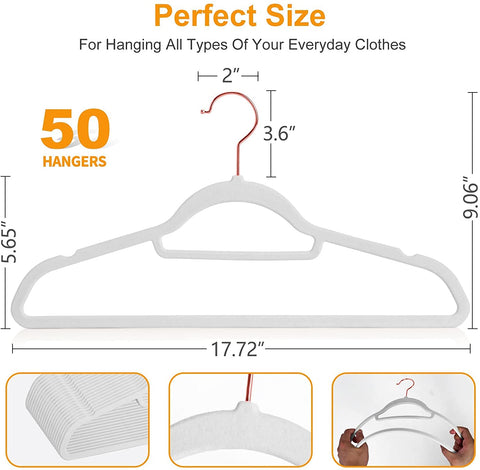 BAGAIL Pack of 80 Velvet Hangers