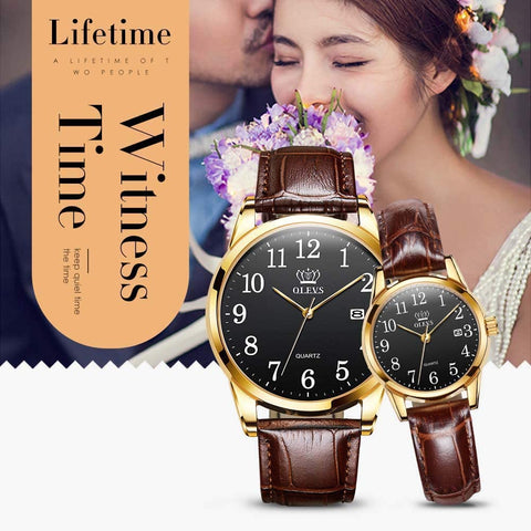 Couples Vintage Quartz Watch 2-Pack