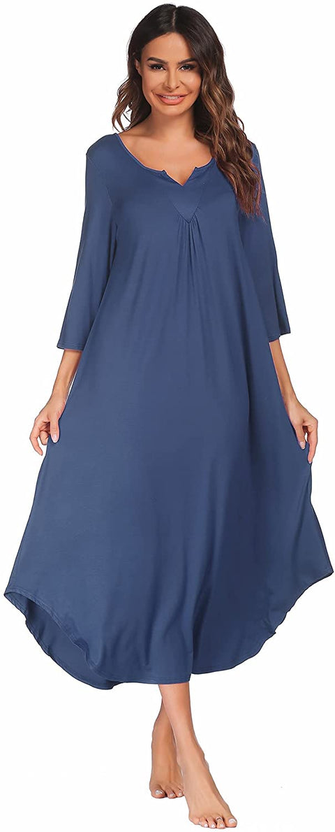 Women's 3/4 Sleeve Lounge Dress