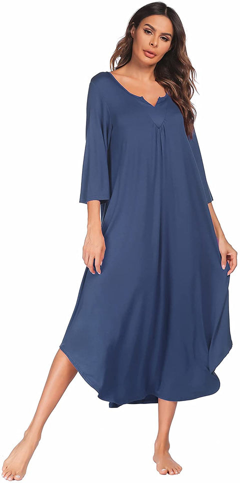 Women's 3/4 Sleeve Lounge Dress