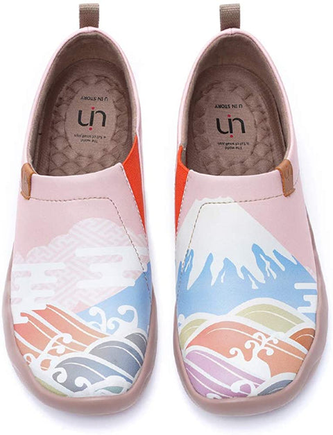UIN Women's Men's Slip On Casual Shoes Art Travel Painted Comfortable Walking Loafer Sneakes Janpanese Art Style