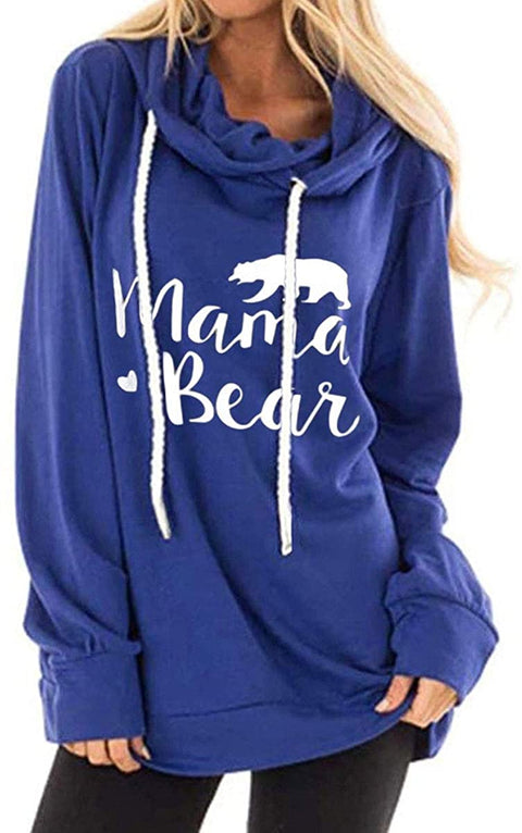 Womens Hoodie Oversized with Mama Bear