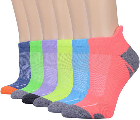 Womens Athletic Ankle Sports Running Low Cut Tab Cushioned Socks 6 Pack