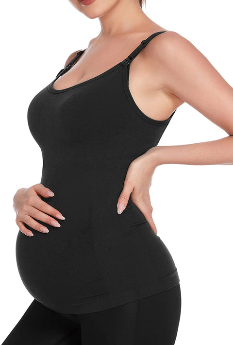 Nursing Tank Tops for Breastfeeding Double Layer Nursing Tops Maternity Stretch Camisole Pregnancy Cami 3 Pack