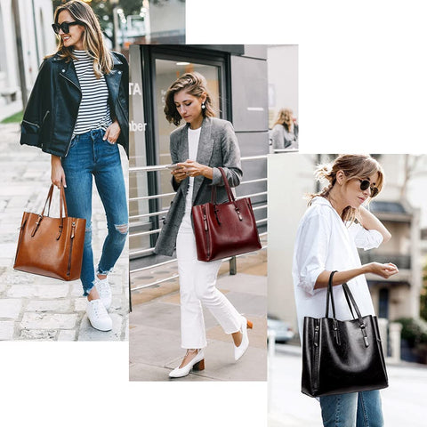 Meobvg Tote Bags for Women Large Capacity Bucket Handbag Purse Designer Waterproof Work Daily