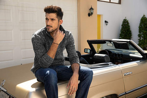 Men Casual Knit Pullover Sweatshirt Slim Fit Thermal Fashion Sweater
