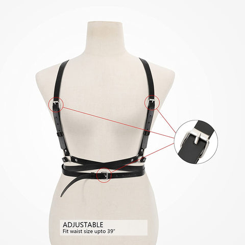 Women's Body Waist Belt Vest Punk Leather Belt For Dresses