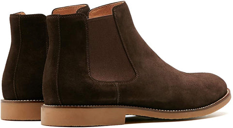 BURTENSE Men's Leather Chelsea Boots