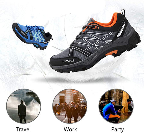 JINGJING Men Hiking Shoes Mesh Lightweight Breathable Shoes Outdoor Hiking Shoes