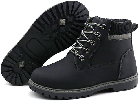 Kids Ankle Boots Boys Girls Lace-Up Outdoor Comfort Work Boots