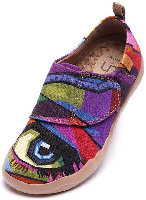 UIN Women's Men's Walking Shoes Slip ons Sneaker Comfortable Lightweight Casual Art Fashion Painted Canvas Family Travel Shoes Looking at You