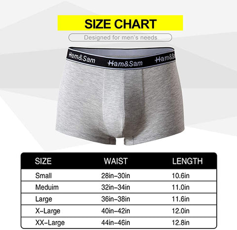 Men's Boxer Brief 5 Pack Bamboo Viscose Soft Comfortable Underwear for Men