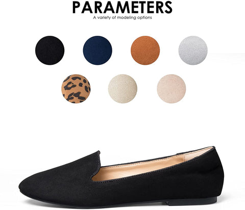 mysoft Women's Flats Slip on Loafer Ballet Flat Shoes with +Comfort Heel Protection