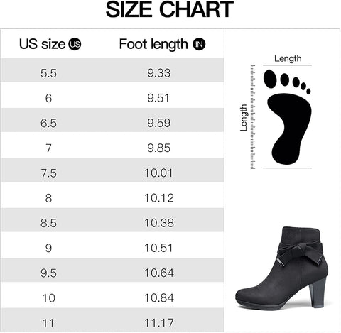 mysoft Women's Booties with Heel, Chunky Stacked Heel Zipper Ankle Boots for Ladies