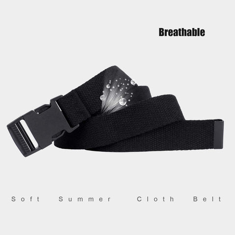 XZQTIVE Canvas Web Belt for Women, Cool Cargo Belt with Plastic Buckle, Hip Hop Streetwear Style Waist Belt for Dress