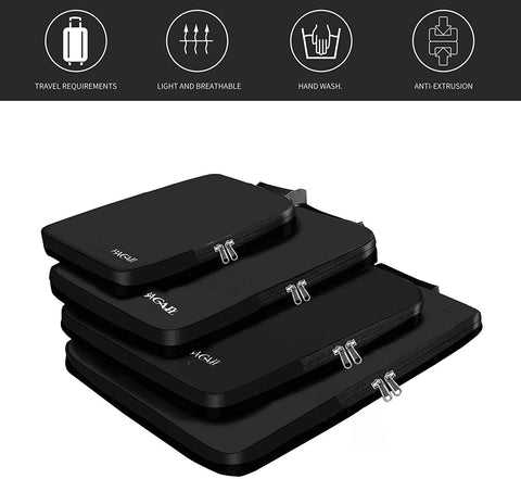 BAGAIL 8 Set Packing Cubes+4 Set Compression Packing Cubes