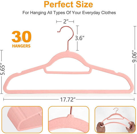 BAGAIL Pack of 80 Velvet Hangers