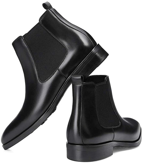 GIFENNSE Mens Chelsea Boots Leather Dress Boots for Men