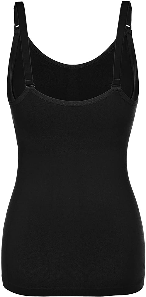 Nursing Tank Tops for Breastfeeding Double Layer Nursing Tops Maternity Stretch Camisole Pregnancy Cami 3 Pack