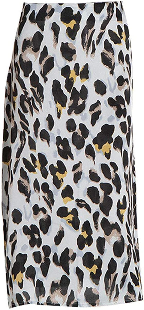 Women's Summer Sexy Leopard Printed Skirt Fashion Elegant High Waist Skirt